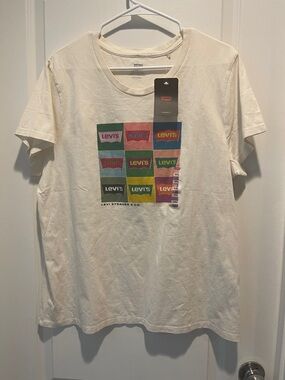 Levi's Multicolor Graphic Logo Crewneck Tee - Cream Base